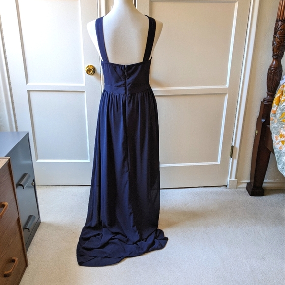 Lulu's Air of Romance Navy Blue Maxi dress Sz M - Picture 6 of 14